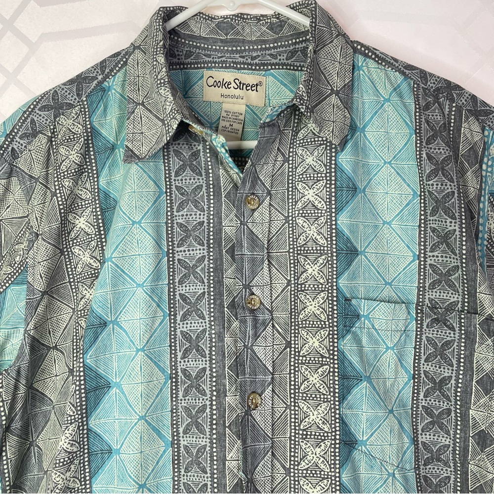 Cooke Street Honolulu Geometric Aloha Shirt Short Sleeve Mens Size Medium
